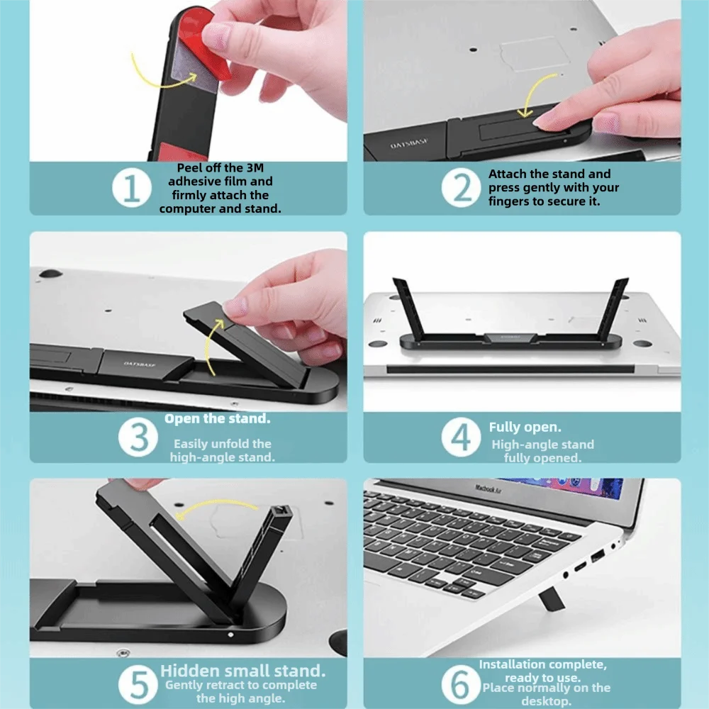 Foldable Design Laptop Stand Height-Adjustable Portable Notebook Stand Lightweight Heat Dissipation Computer Stand Study Use Eagle Beacon
