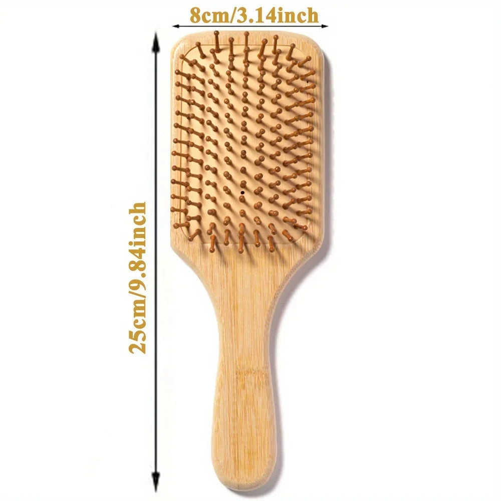 Wooden Hair Brush Improve Hair Growth Wood hairbrush Prevent Hair Loss Comb Bamboo Comb Teeth Hairdressing Styling Hair Tools Eagle Beacon