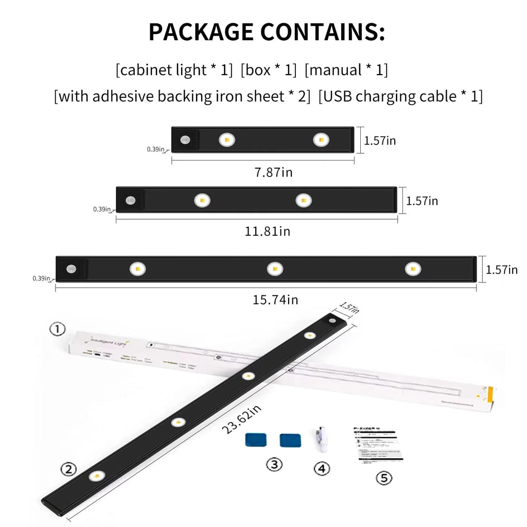 Motion Sensor Light LED Sensor Lamp Wireless Ultra Thin USB LED For Kitchen Cabinet Bedroom Wardrobe Indoor Lighting Night Light Eagle Beacon