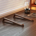 Portable Foldable Wooden Laptop Stand-Ergonomic 12° Adjustable Angle, Cooling Ventilation Triangular Design,Office Accessory Eagle Beacon