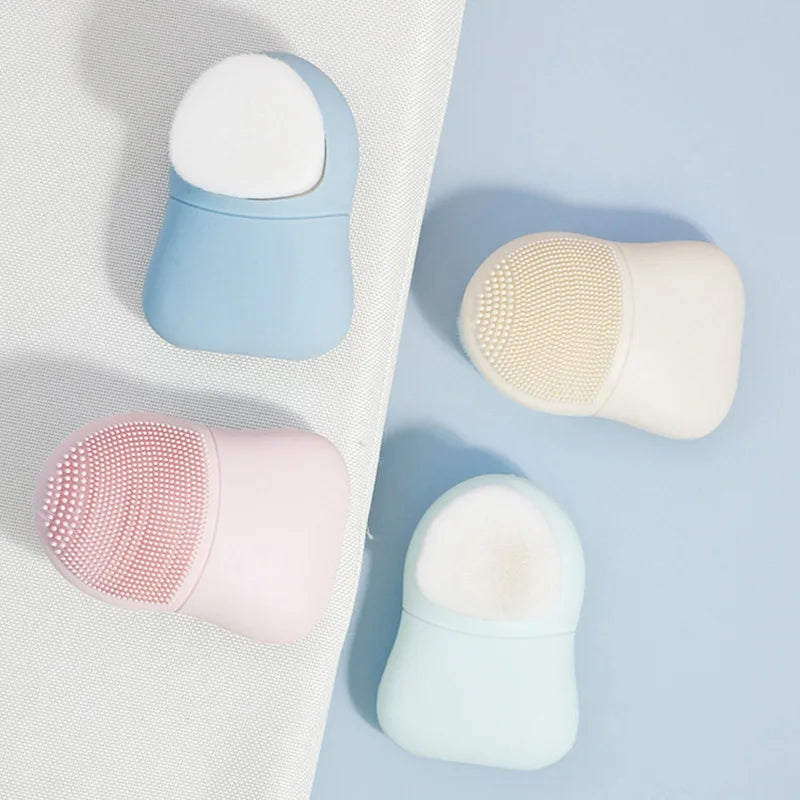 Double Sided Silicone Facial Cleansing Brush Manual Massage Facial Cleanser Brush Soft Bristles Deep Cleaning Exfoliator Tool Eagle Beacon