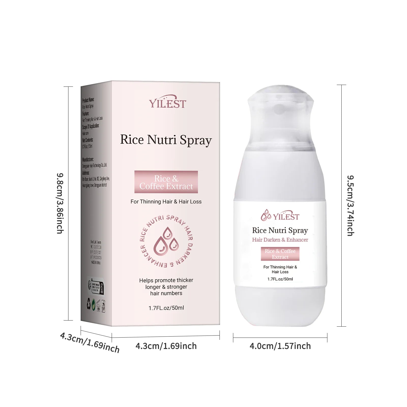 Hair Helper Spray, Rice Water Spray,Hair Strengthens Thickening,Natural Spray Stimulates Growth Soothes Scalp for Thinning Hair Eagle Beacon