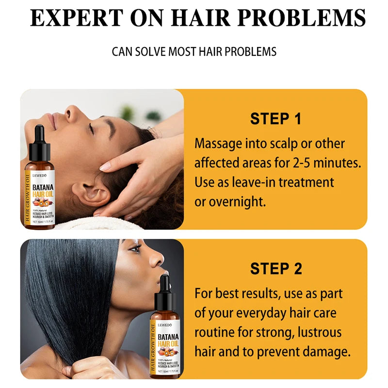 Hair Growth Batana Oil Serum Fast Growing Hair Essential Oil Beauty Hair Care Anti-Hair Loss Essence Natural Repair Damaged Hair Eagle Beacon
