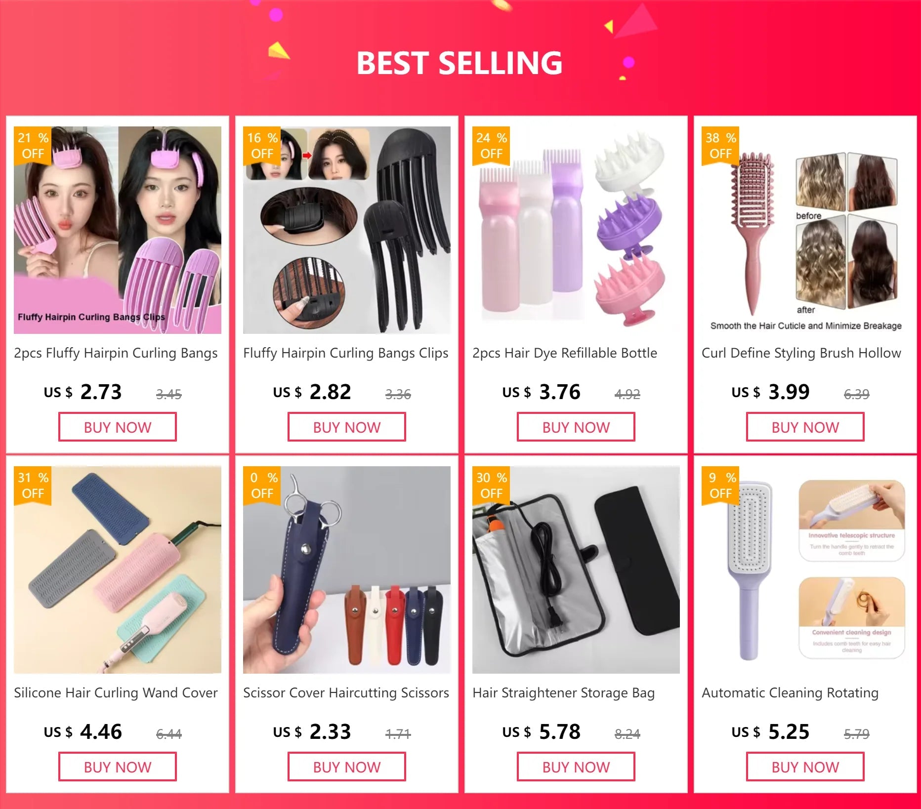 Hair Root Clips Retractable Hair Volumizing Styling Tool 2-in-1 Curling Comb Hair Roller Brush Hairdressing Comb Styling Tools Eagle Beacon