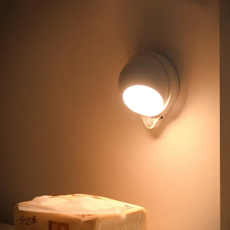 Motion Sensor Night Light LED Cabinet Light USB Charging Touch Switch Dimmable Light Stair Corridor Wall Light 18650 Battery Eagle Beacon