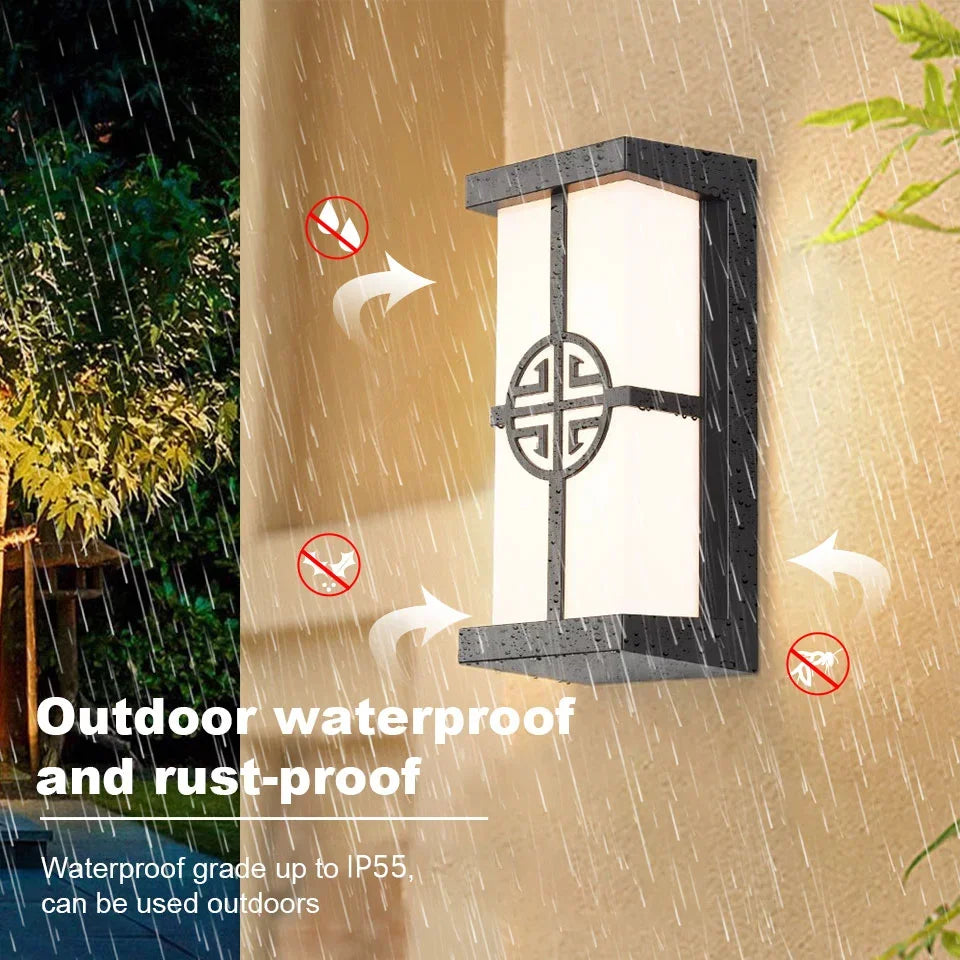Motion Sensor LED Wall Light 16W Indoor&Outdoor Waterproof IP66 Porch Wall Lamp Home Sconce Decoration Lighting Eagle Beacon