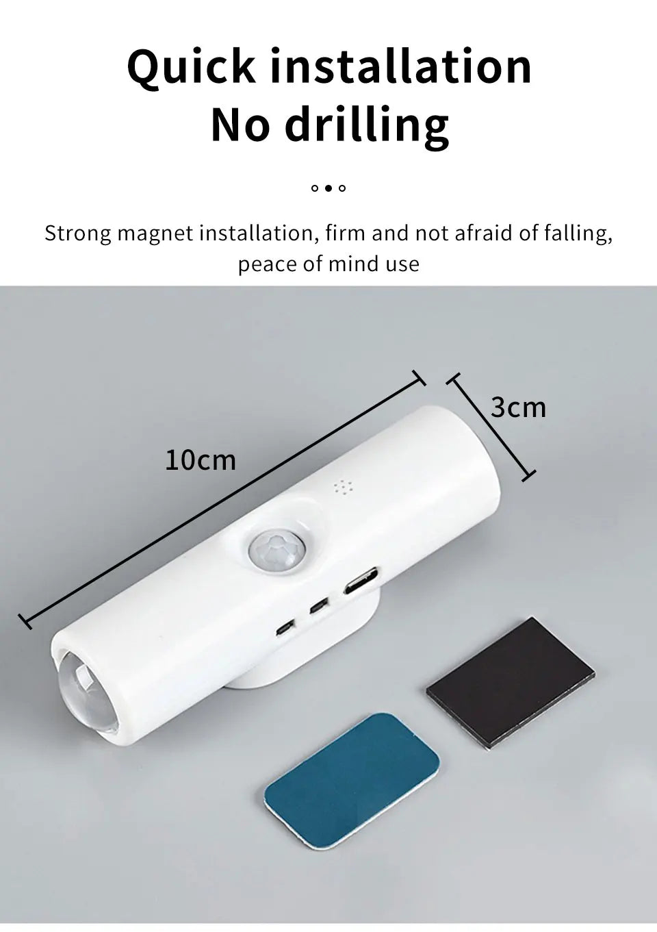 Magnetic Motion Sensor Smart Light LED Rechargeable Wall Gradient Ambient Light Dimmable Indoor Light for Stairs Hall Entrances Eagle Beacon
