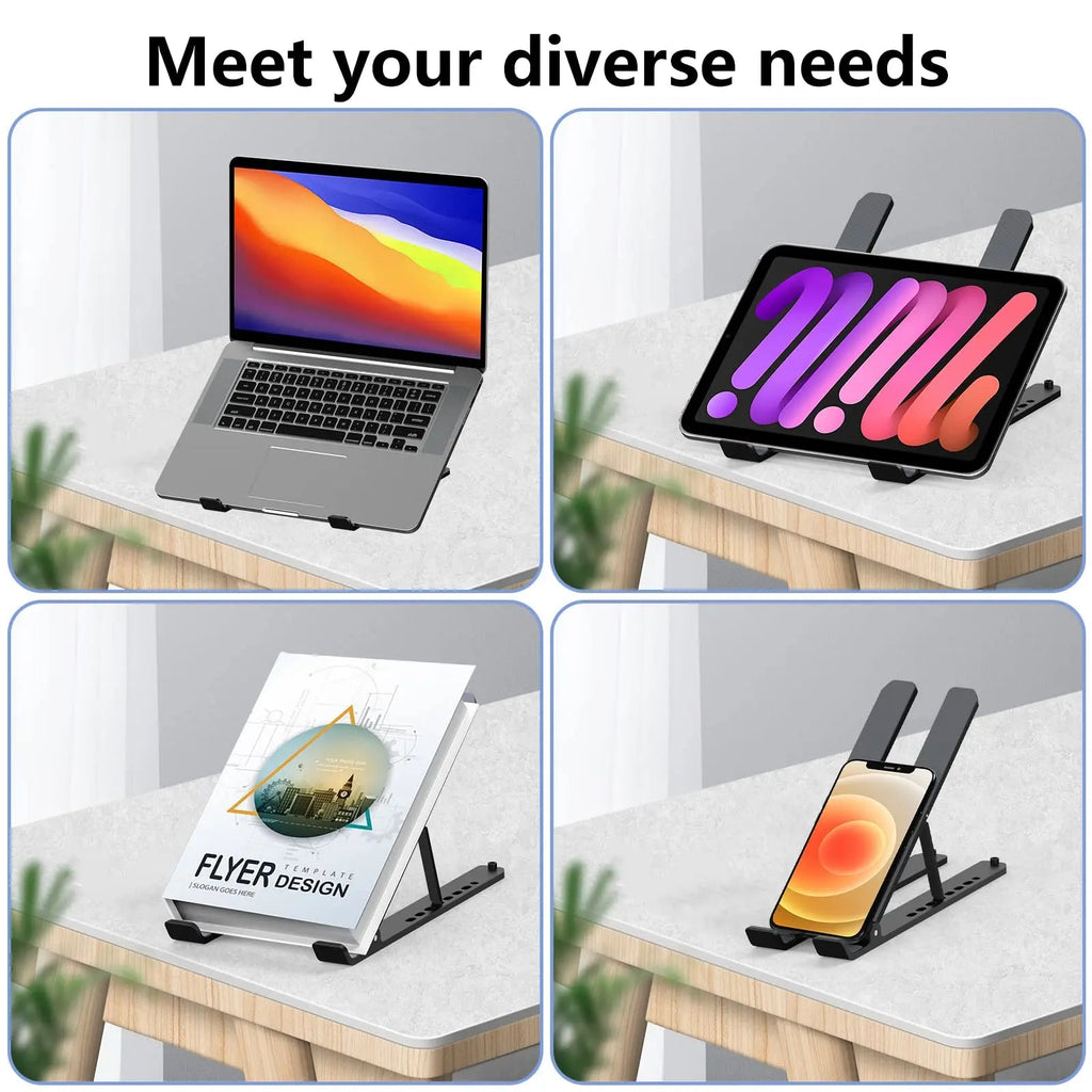 Foldable Laptop Stand Portable Notebook Support Base Holder Adjustable Riser Cooling Bracket Universal for Laptop Tablet Eagle Beacon