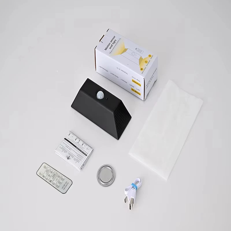 Motion Sensor Wall Lights USB Rechargeable Wireless LED Wall Lamps Magnetic 3 Color Dimmable Indoor Outdoor Garden Porch Light Eagle Beacon
