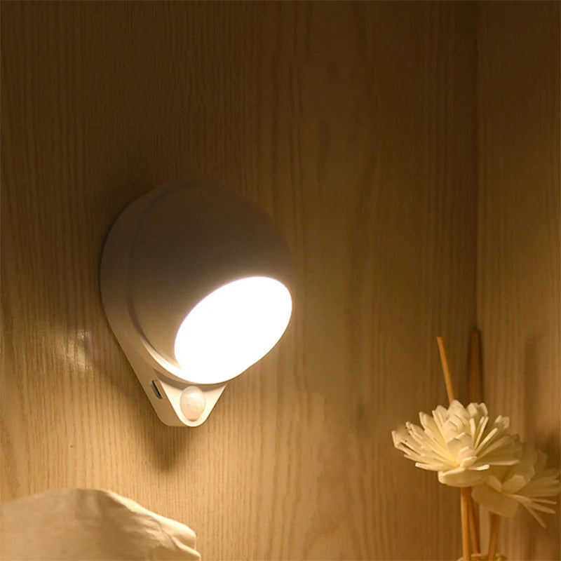 Motion Sensor Night Light LED Cabinet Light USB Charging Touch Switch Dimmable Light Stair Corridor Wall Light 18650 Battery Eagle Beacon
