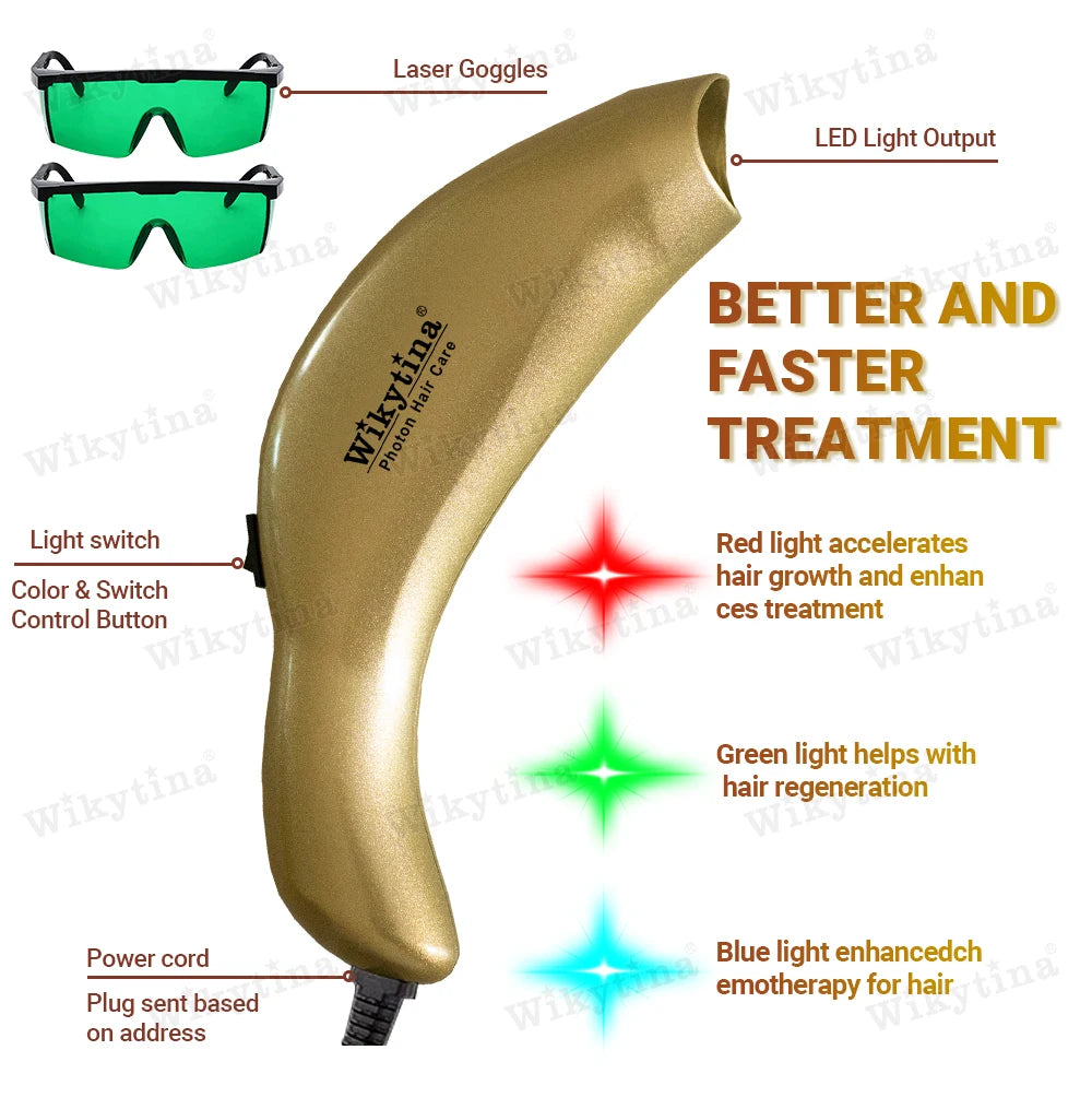 Clinical Grade LLLT Hair Regrowth Device Anti Hair Loss Machine For Scalp Health Thinning Hair Stress Anxiety Management Eagle Beacon