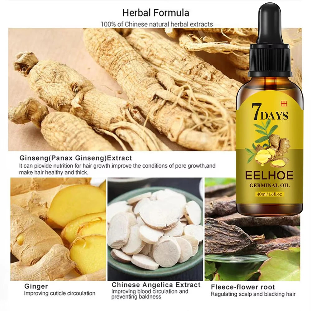 Hair Growth Serum Fast Growing Hair Essential Oil Beauty Hair Care Dense Regrowth Ginger Hair Promoting Regeneration Care Eagle Beacon