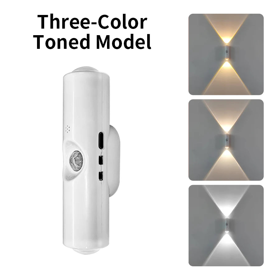 Magnetic Motion Sensor Smart Light LED Rechargeable Wall Gradient Ambient Light Dimmable Indoor Light for Stairs Hall Entrances Eagle Beacon