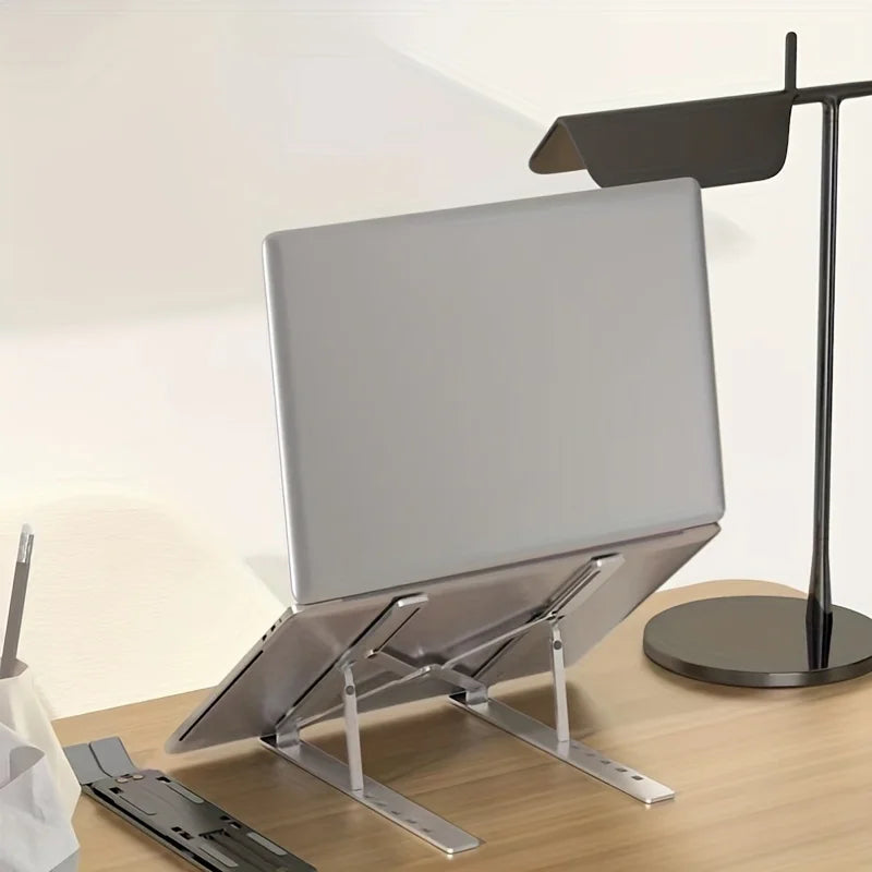 Portable Laptop Stand  Foldable ABS Material, Adjustable Desktop Height, Heat Dissipation, Laptop Stand, Storage Rack laptop arm Eagle Beacon