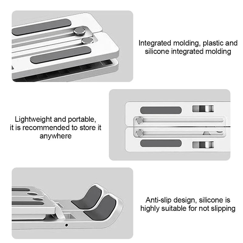 Portable Laptop Stand Foldable Support Base Notebook Stand For Computer Laptop Holder Cooling Pad Riser Macbook Stand  Laptop Eagle Beacon
