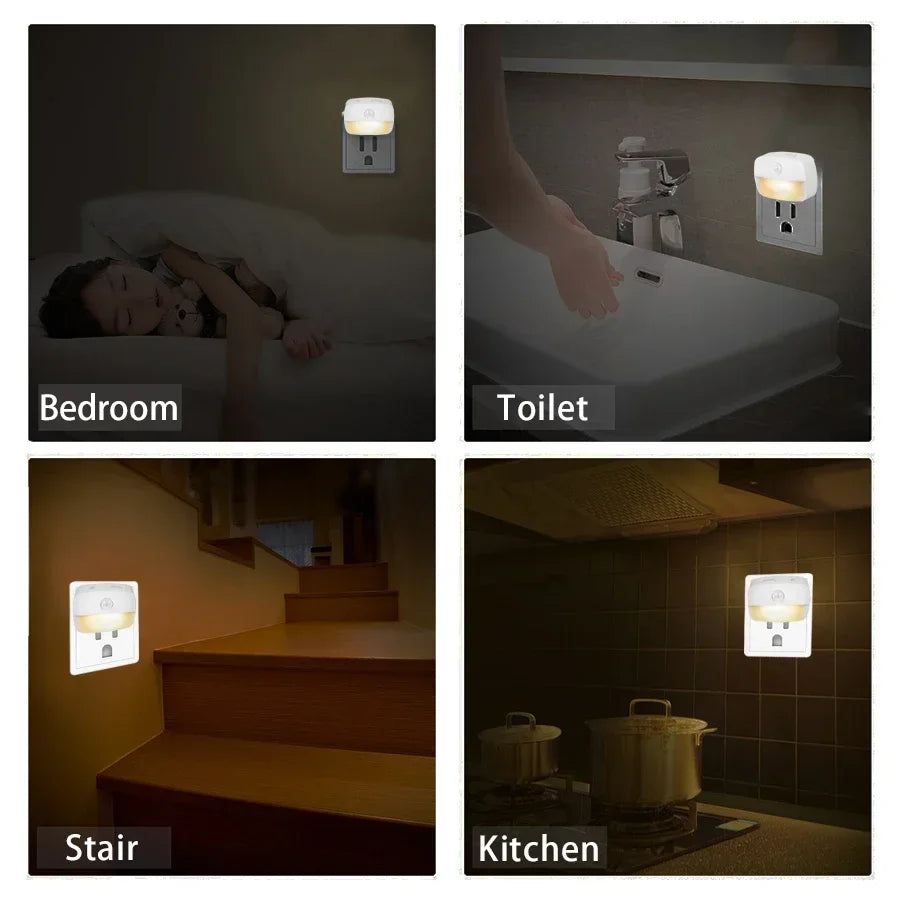 Motion Sensor Light LED Night Lights EU US Plug Lamps PIR Human Induction Lamp Nightlights For Bedroom Decor Hallway Stairs Lamp Eagle Beacon