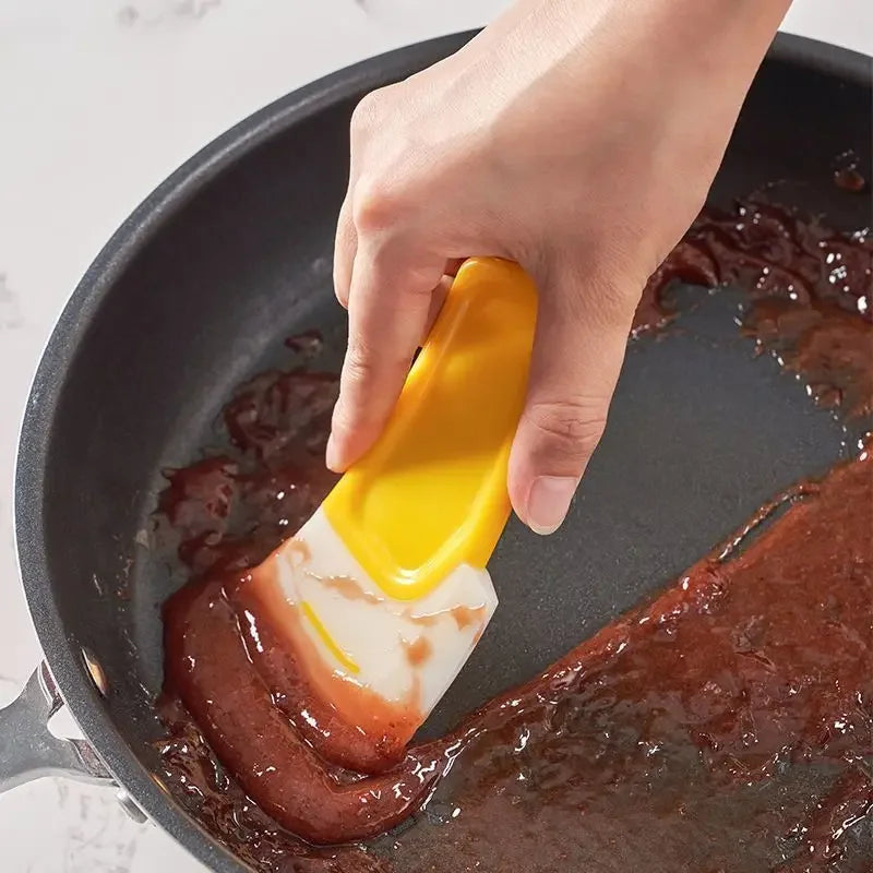 1/3 Silicone Tableware Cleaning Scraper Cleaning Spatula Cake Baking Scraper Pastry Small Tool Kitchen Cleaning Scraper Eagle Aerie
