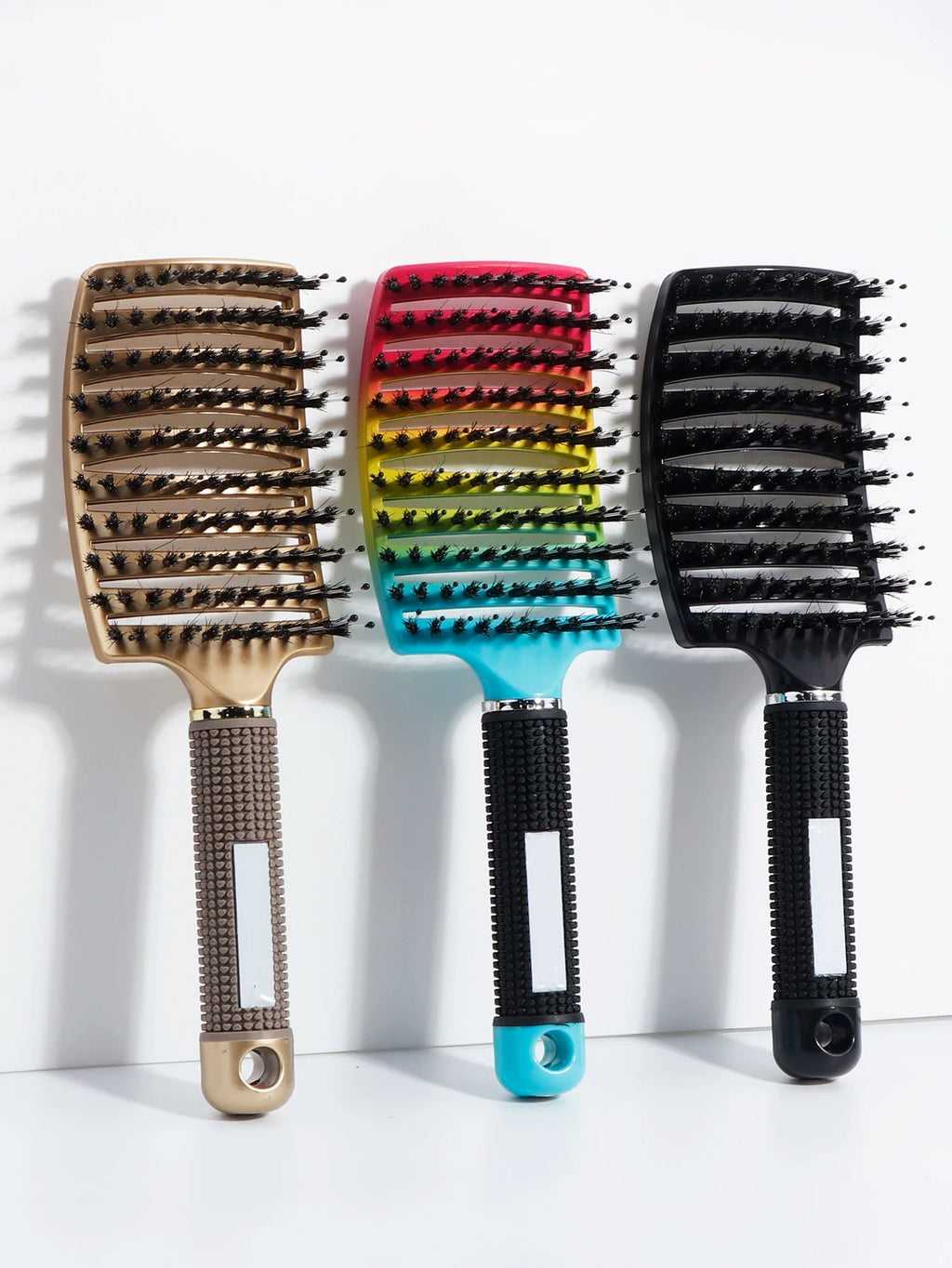 Detangling Hair Brush Bristle&Nylon Women Wet Massage Comb Curly Hairdressing Salon Styling Tools Special for real hair wigs Eagle Beacon