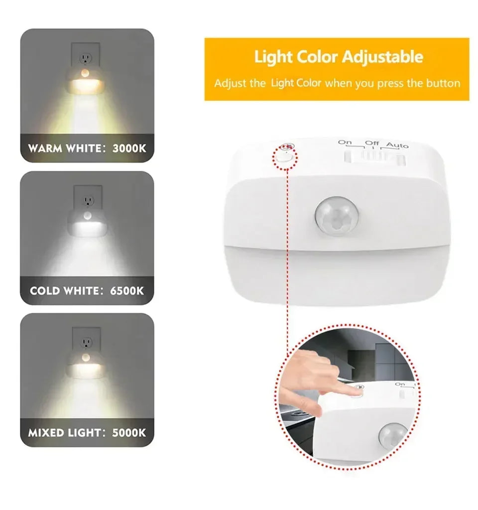 Motion Sensor Light LED Night Lights EU US Plug Lamps PIR Human Induction Lamp Nightlights For Bedroom Decor Hallway Stairs Lamp Eagle Beacon
