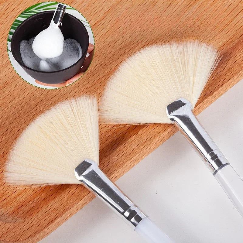 Facial Cleanser Brush Soft Face Massage Fan Wash Brush Pore Cleanning Exfoliating Beauty Face Mask Brush Portable Skin Care Tool Eagle Beacon