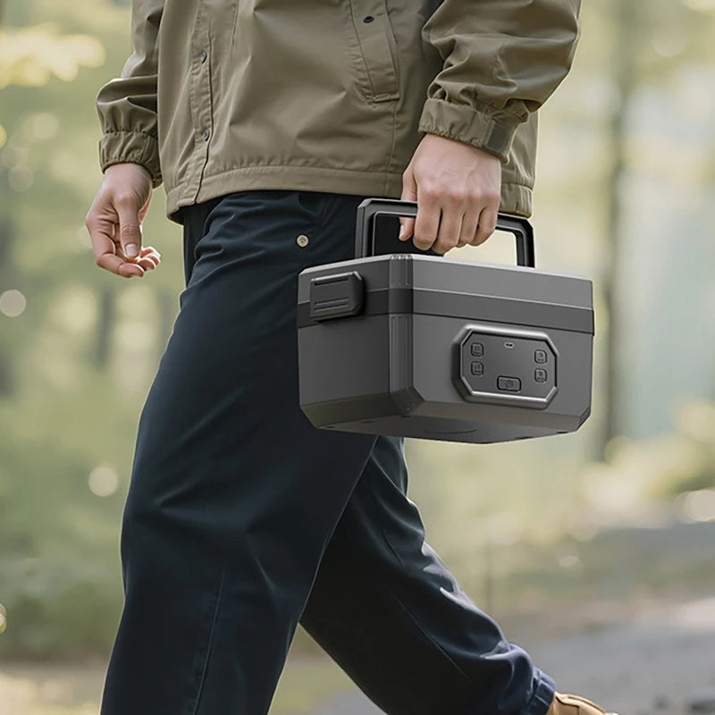 1.6L Portable USB Electric Heated Warm Lunch Box Camping Insulated Lunch Box Rechargeable Heated Unplugged Rice Cooker Eagle Aerie