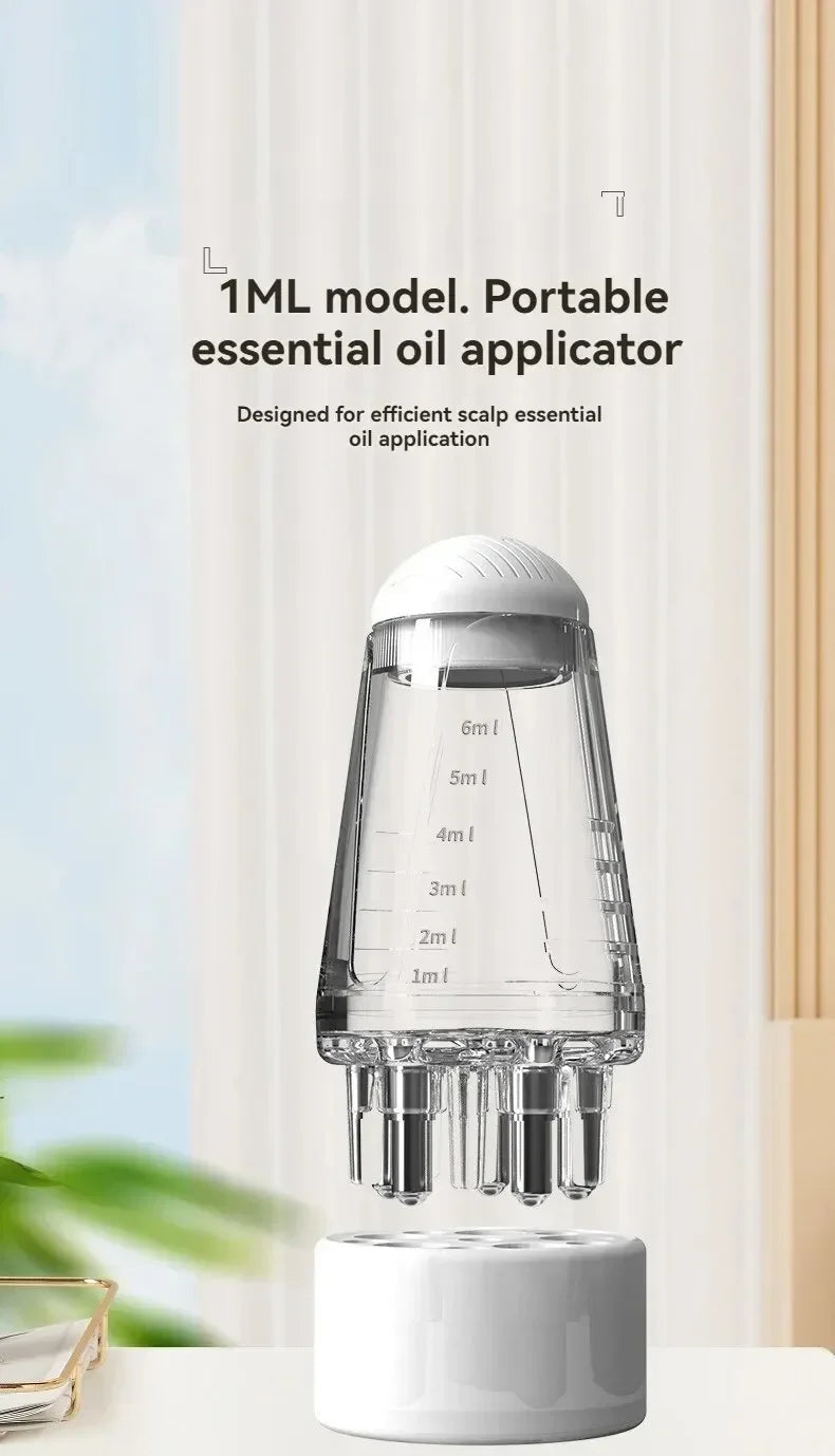 Scalp Applicator Hair Regrowth & Styling Solution Guide Comb Hexagon Head Oil Roller Ball Massage Comb Massage Relaxation Tools Eagle Beacon