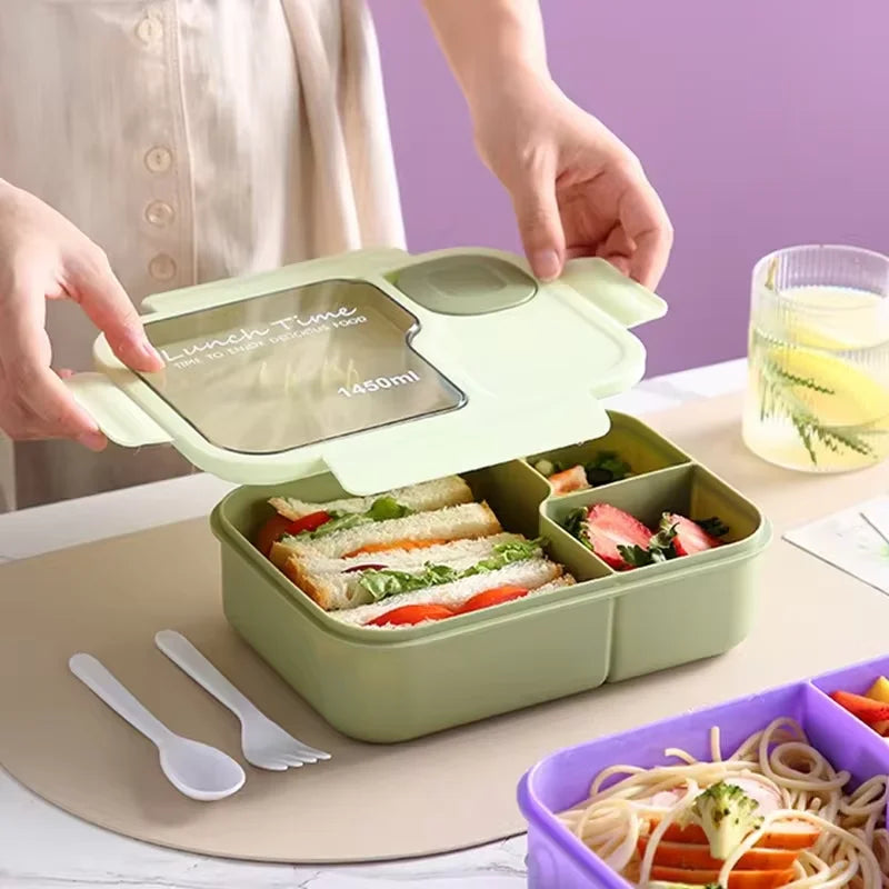 Kid's Bento Lunch Box with Tableware, Lunch Box Microwaveable Bento Box with Tableware Heated, Sandwich, Snack, Food Storage, Eagle Aerie