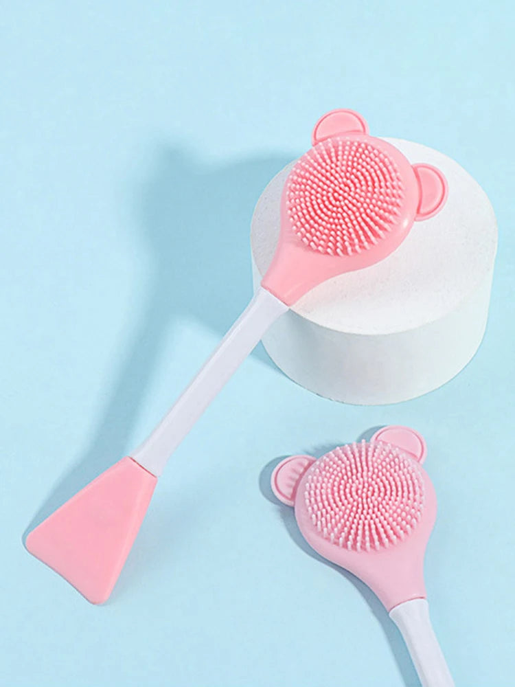 Cleansing Brush 2 In 1 Silicone Mask Brush And Facial Cleaning Brush Are Used For Exfoliation, Massage, Makeup Removal Skin Care Eagle Beacon