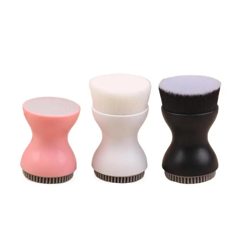 Double-Sided Mini Manual Facial Cleansing Brush Silicone Massage Face Brush Soft Bristles Handheld Cleaning Device Pore Cleaner Eagle Beacon