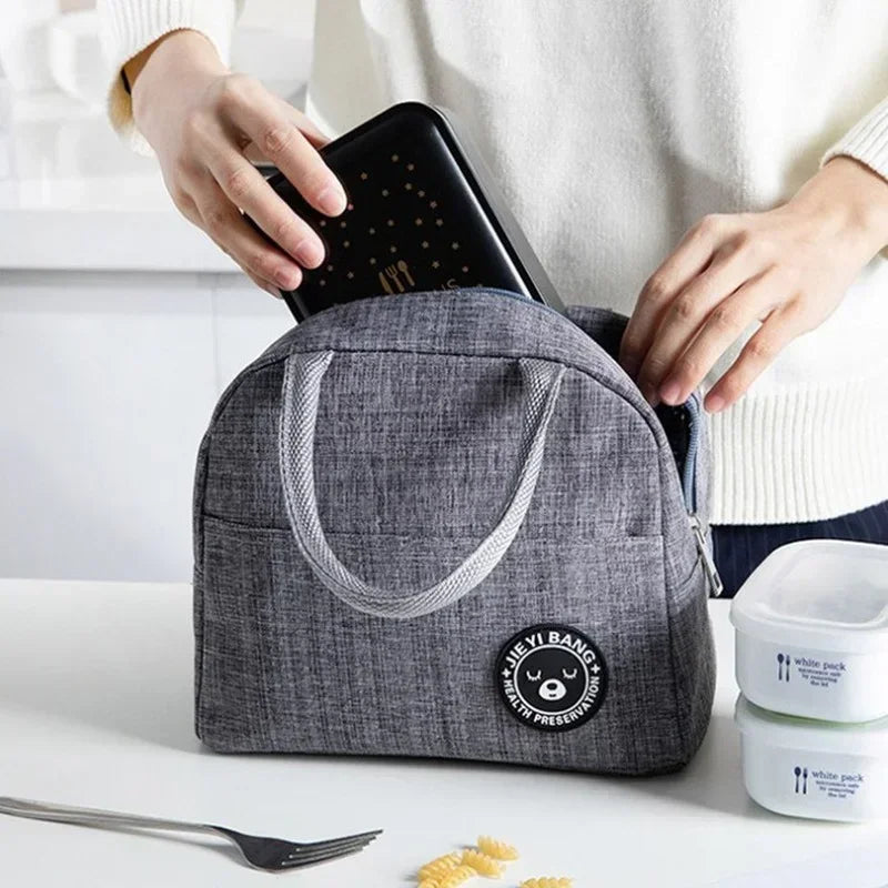 Lunch Bag Lunch Box Thermal Insulated Canvas Tote Pouch Kids School Bento Portable Dinner Container Picnic Food Storage Bags Eagle Aerie